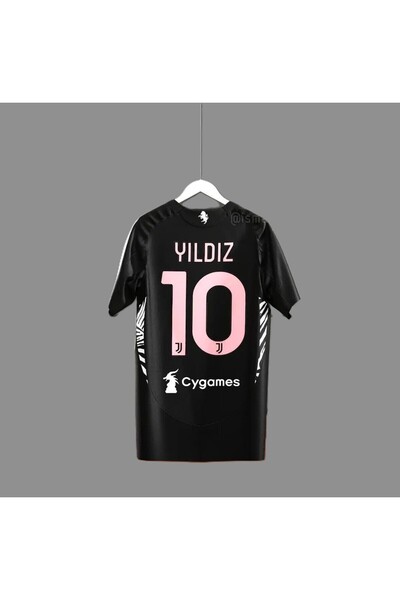 BYSPORTAKUS Kenan Yıldız 2024-25 Özel Tasarımlı Yeni Sezonu Juventus Yetişkin Forması