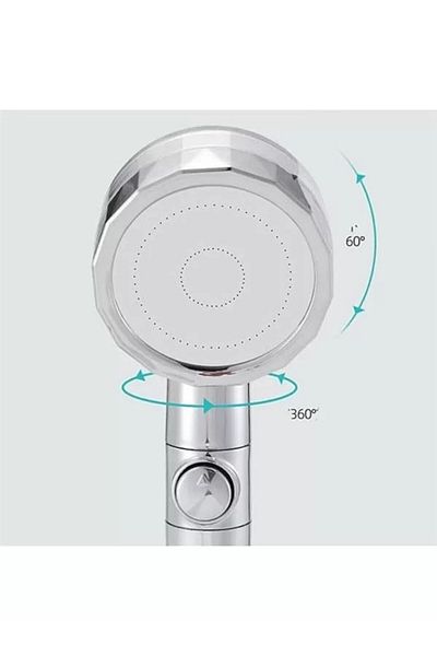 NcK Mayaglory Silver Metal - Ντους χεριών με Turbo Stop και εφέ μασάζ