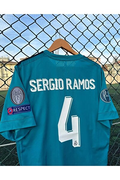 BYSPORTAKUS Real Madrid 2017/18 Sezonu Sergio Ramos Turkuaz Forması
