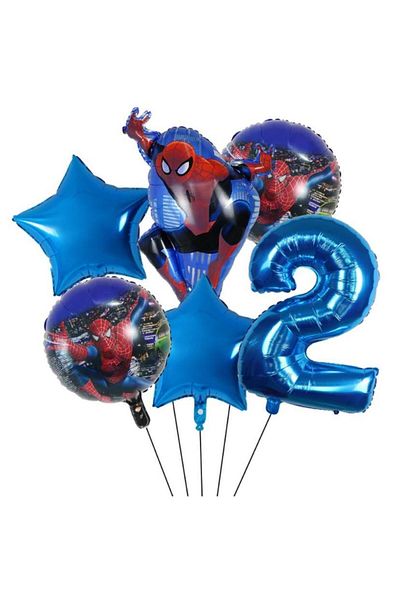 MFM Spiderman 2 Years Old Foil Balloon Set Navy Blue
