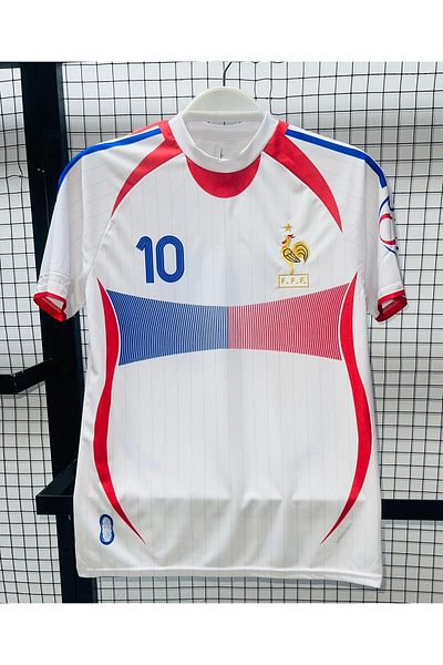 Lion Spor Γαλλία 2006 Νοσταλγία Εποχή Zinedine Zidane Away Ρετρό ποδοσφαιρική φανέλα
