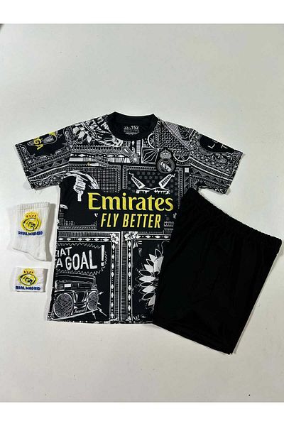 MONTENERO R. Madridd 2024/25 Jude Bellingham Special Concept Kids Jersey 4-Pack (Coat-Of-Arms-Pre Match)