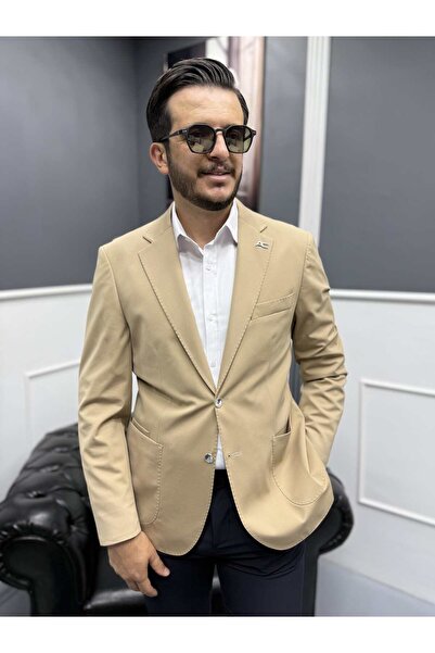 Avni Ceylan سترة مانعة للتجاعيد بتصميم مميز بزر واحد