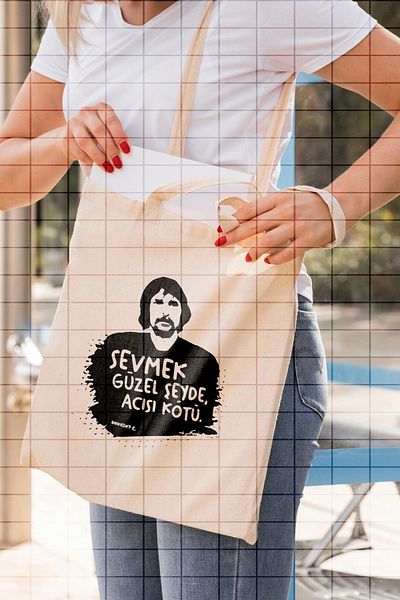 ÇELİKLER HEDİYE Love the Good, Suffer the Evil, Behzat Ç. Printed Cloth Bag