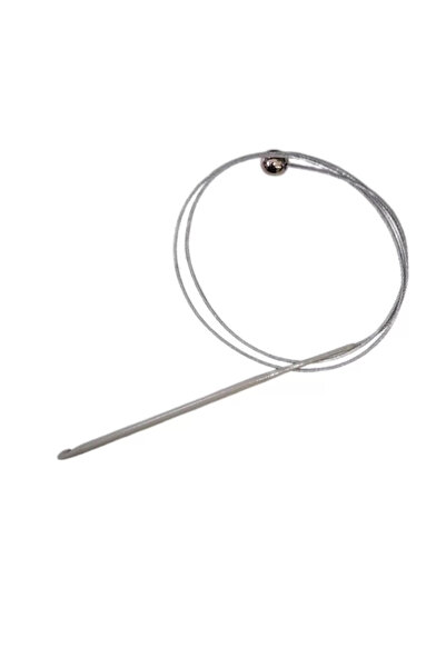 mivento أسياخ كروشيه بسلك فولاذي مقاس 5 60 سم