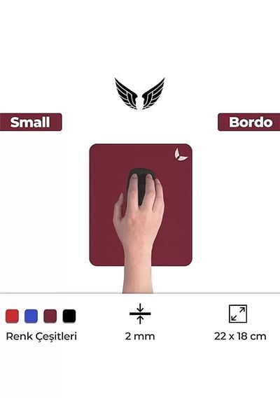 Mu Art Ahşap Mini Office Mouse Pad 22X18 Cm, Small Size - Small Office Type Anti-Slip Base Mouse Pad, Mouse