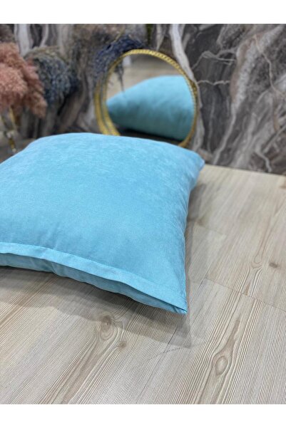 Kumru Çeyiz Tasarım Çok Kullanışlı Mat Kadife Yer Minderi Kılıfı 60x60