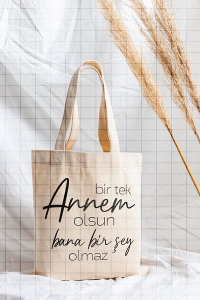 ÇELİKLER HEDİYE Let There Be One Mom Nothing Happens to Me Printed Cloth Bag