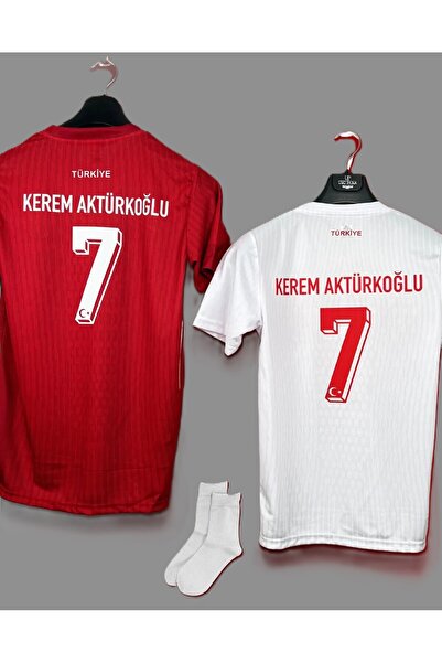 BYSPORTAKUS Kerem Aktürkoğlu Türkiye Milli Takımı 2Li Set Yetişkin Taraftar F...