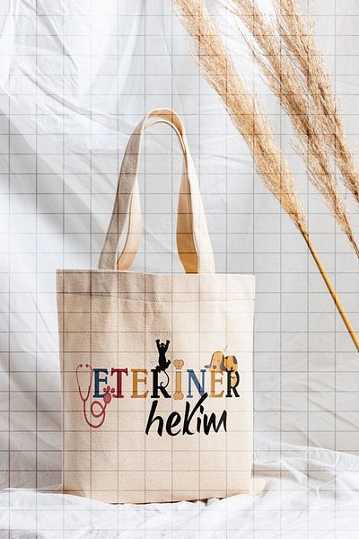 ÇELİKLER HEDİYE Veterinarian Printed Cloth Bag
