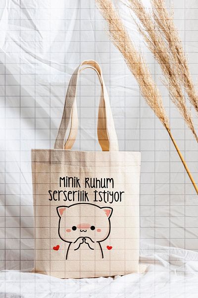 ÇELİKLER HEDİYE My Little Spirit Wants to Be a Snob Printed Cloth Bag