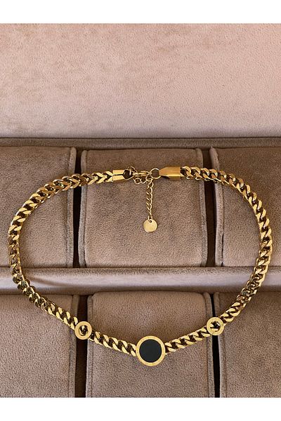 Rupen Kraft 316 l surgical steel interwoven gourmet chain design stainless tarnish steel necklace