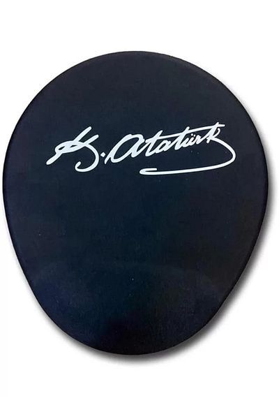 Mu Art Ahşap Ln-1881 Atatürk Signature Black Ergonomic Waterproof Mouse Pad with Wristband