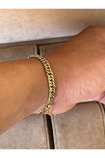 Rupen Kraft 316 L Surgical Steel Gold Model Classic Gourmet Unisex Steel Bracelet