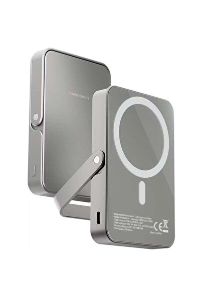 Powerology بنك طاقة ماجسيف بسطح زجاجي بسعة 10000 مللي أمبير/ساعة