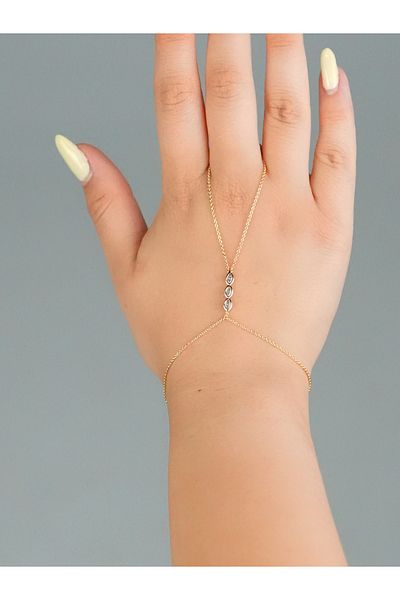Sumen Butik Stoned Gold and Silver Color Shahmeran