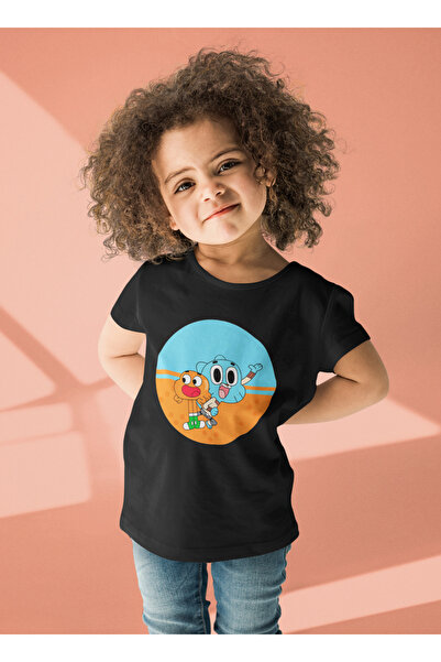 SEVBANO تي شيرت للأطفال مطبوع عليه داروين وجومبال للجنسين (1-12 سنة)