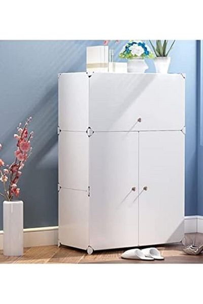 Türkiye 6-Tier Shoe Storage Cabinet with Expandable Doors, Space Saving Home Shoe Rack for Closet, Entryway,