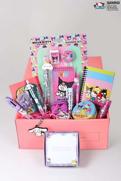Hello Kitty Dekomus Licensed Special Boxed Hello Kitty and Best Friends Kuromi, Cinnamorol, My Melody 18 Pieces K