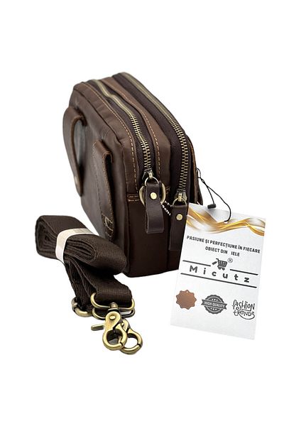Micutz Multifunctional belt bag for men: Cowhide Leather, Superior Quality