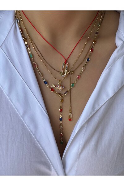 RUK DESİGN Gold kolye kombini