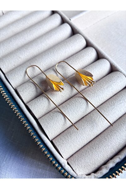 Miltonia 925s Gümüş Ters Lale Tasarım Gümüş Küpe