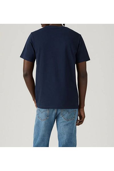 Levi's Men's Patterned Logo Printed Navy Blue T-Shirt - A2823-0317