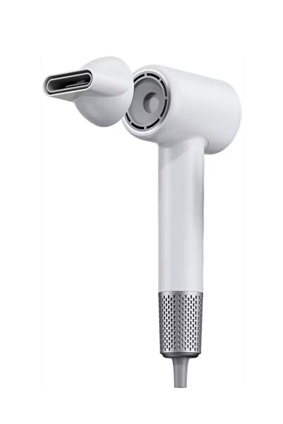 porodo High-Speed Ionic Hair Dryer with Magnetic and 360° Rotating Nozzle - White