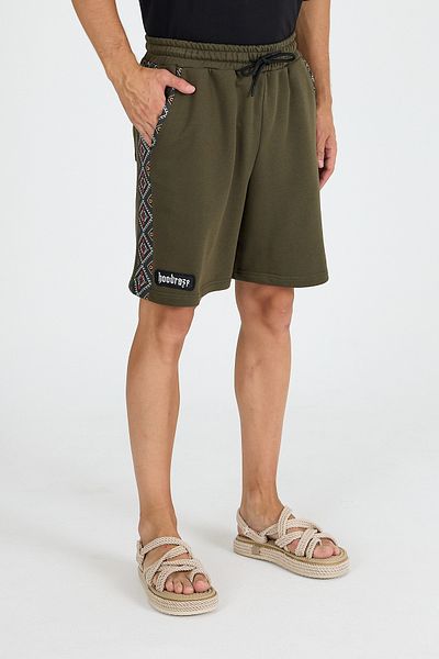 Hoodraze Men's Khaki Side Ethnic Garni Shorts