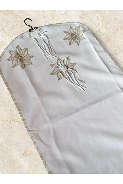 Dantelux Engagement Bohçalik Gardenia Linen Fabric Brooched Gipure Dress Cover. Gamboch