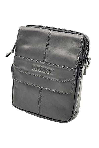 Micutz Men's Shoulder Bags Made of Genuine Leather, Adjustable Straps, 17x22x5 cm