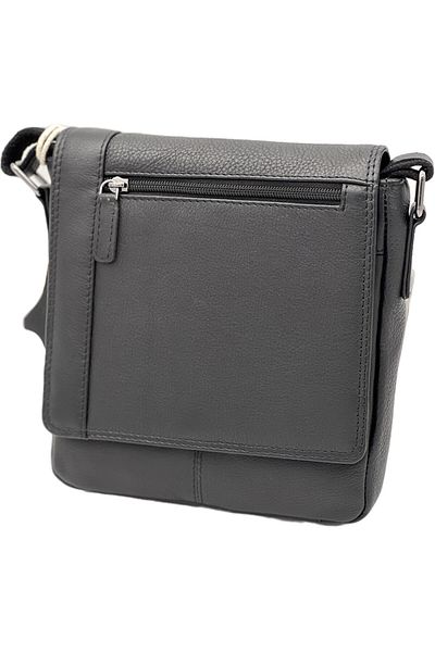 Micutz Men's Genuine Leather Bag, Adjustable Leather Shoulder Strap, Premium Brand, Black