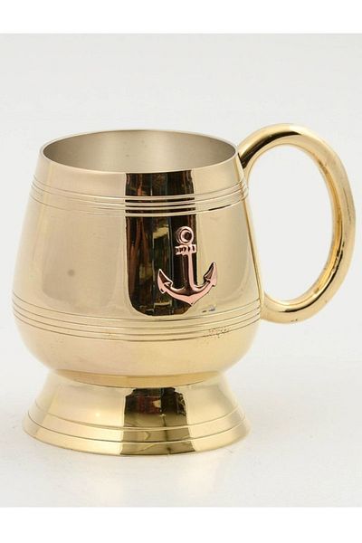 moryconcept Brass Anchor Embroidered Glass
