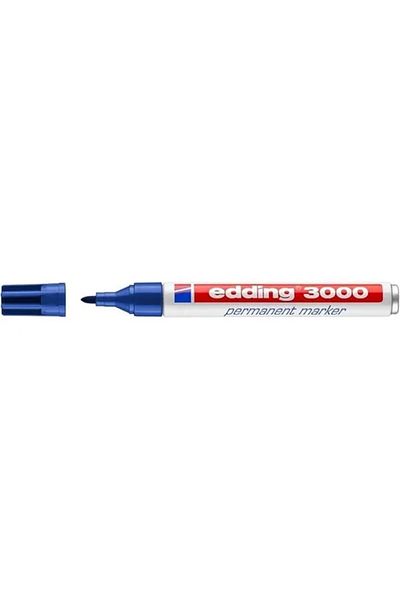 salesalbutik 3000 Permanent Marker - Blue - 1 Pen - Round Tip 1.5-3 mm