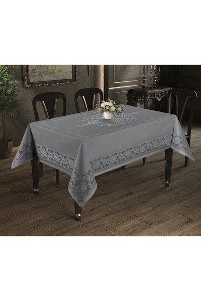 cacao home مفرش طاولة كبير الحجم، مفرش طاولة مقاوم للبقع ومقاوم للسوائل