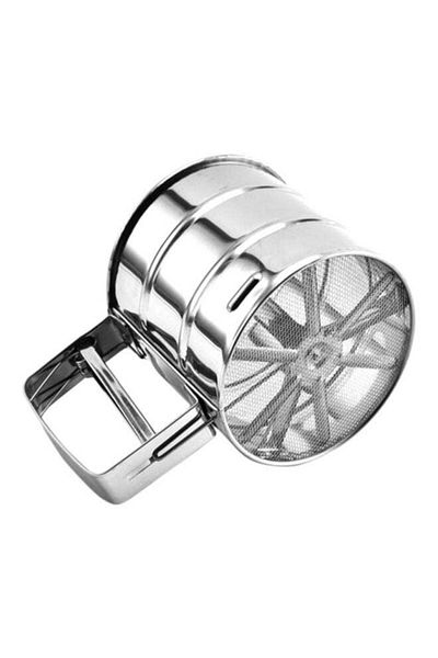 Generic 2pcs Generic Stainless Steel Flour Sifter Silver 10.5x9.5cm