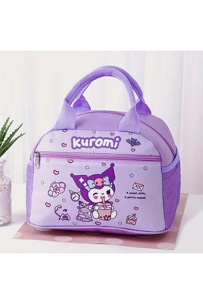 Emre Bebe Cartoon Themed Sanrio Kuromi Lunch Bag - Small Size Thermal Insulated Lunch Bag