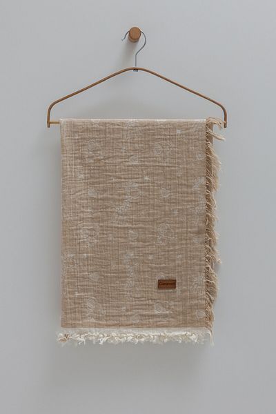 Caramell 100% Cotton Double Layer Jacquard Muslin Baby Blanket (100X120 cm)