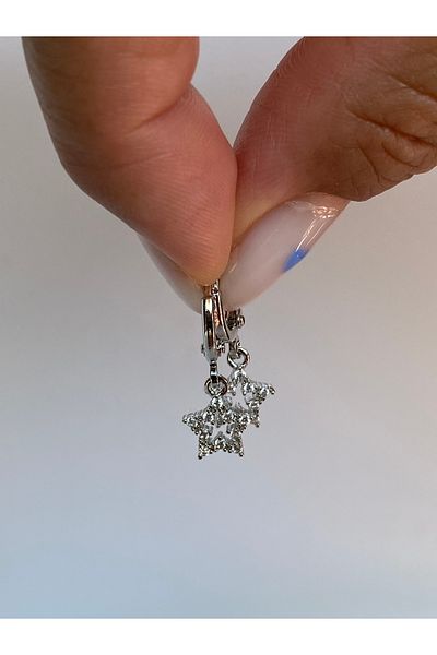 kurukafagift Star Earrings Double Tiny Size Zircon Stone