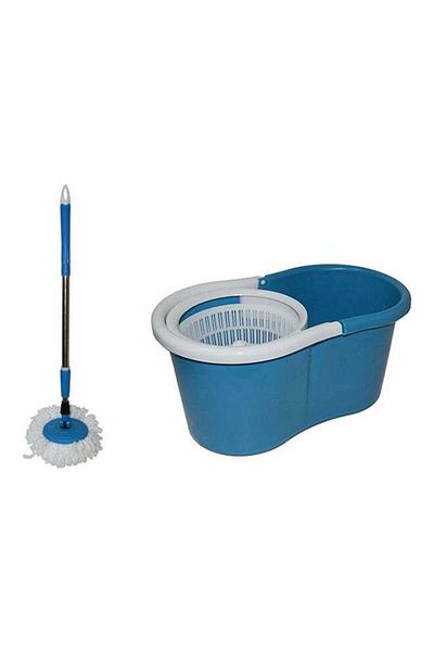 Generic Multi-purpose mop with bucket, blue/white
