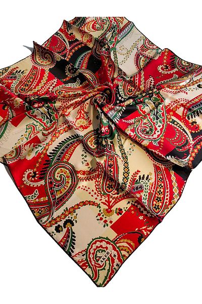 Aker Silk Crepe Satin Scarf 2025 Summer Season 9053701-311