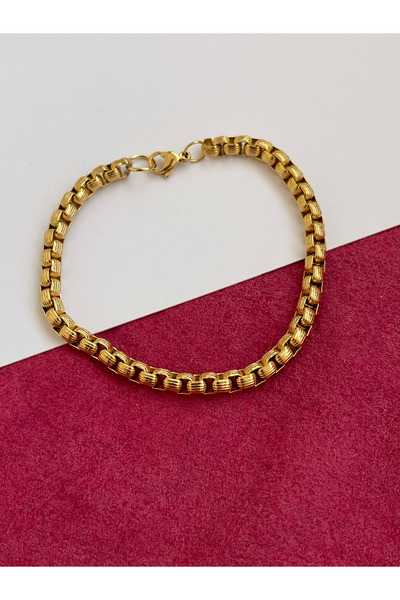 Rupen Kraft 316 L Surgical Steel Stylish Doc Mesh Steel Chain Bracelet Doc Chain Bracelet