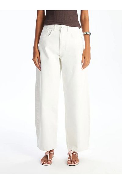 LC Waikiki Xside White Baggy Fit Women's Jean Pants