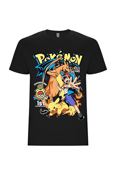 ROLY Tricou unisex, 100% bumbac, Pokemon