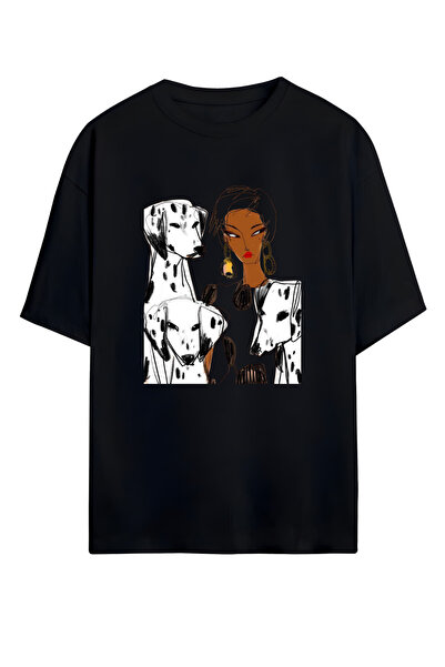 MAGORS Pin Girl - تي شيرت كبير الحجم