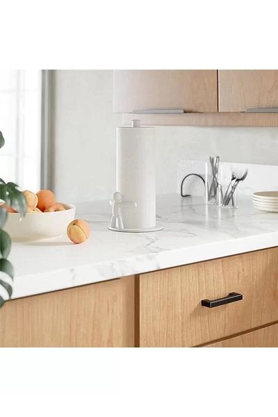 STOREMAX Държач за кухненски кърпи Buddy, стоящ, държач за ролка кухненски кърпи, бял