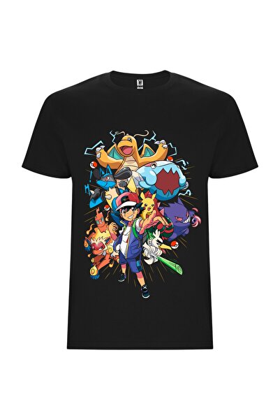 ROLY Tricou unisex, 100% bumbac, Pokemon