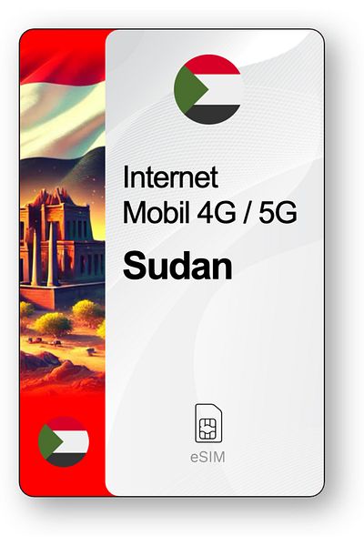 netSIM eSIM Internet Sudan, valid for 30 days, 20 GB traffic
