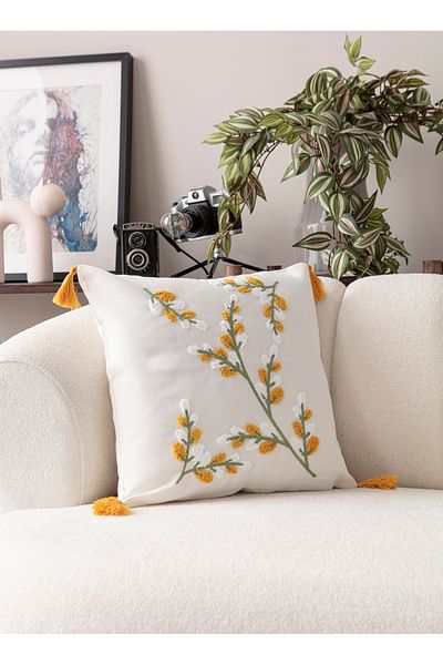 SWITA Husa de perna din in brodat Seria Comfort 43x43 cm