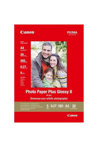Canon Hartie Foto Pixma Photo Paper Plus Glossy Ii Pp-201, A4, 265 G/m², 20 Coli